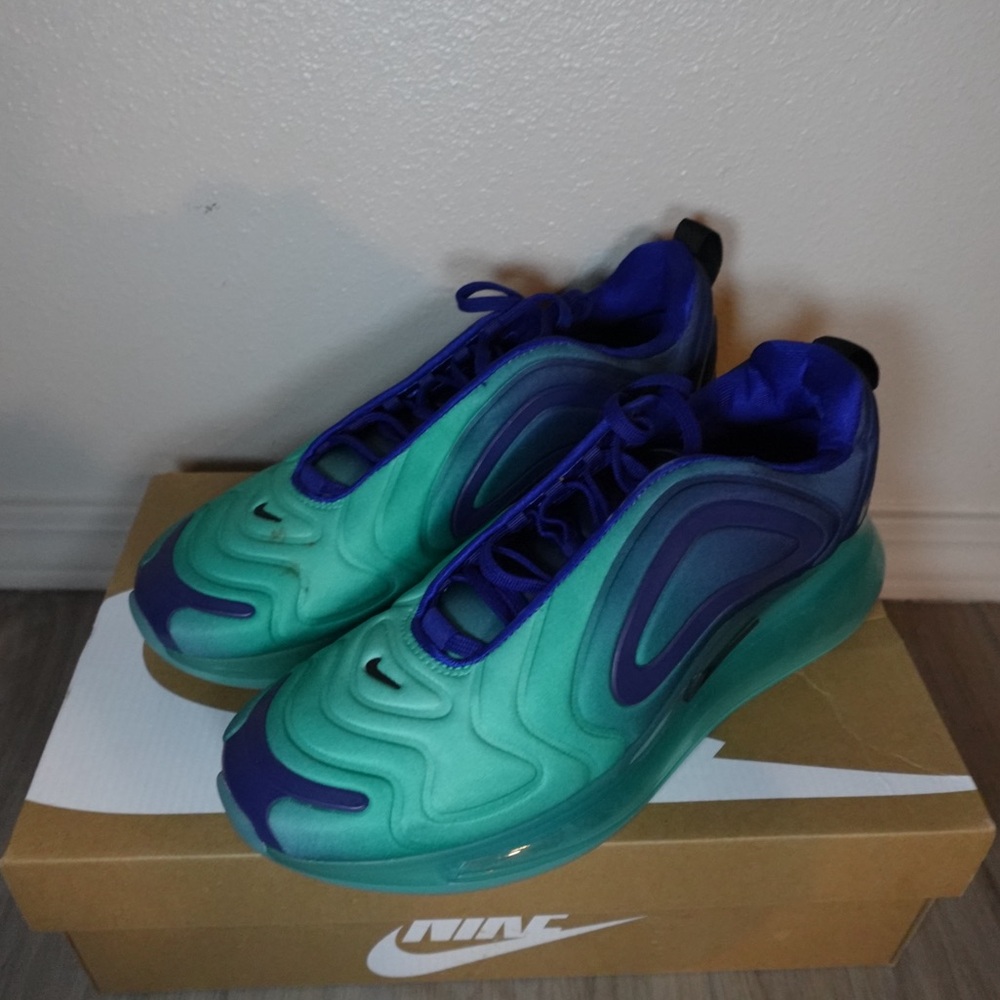Nike Teal and Blue Sneakers